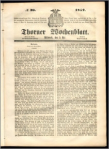 Thorner Wochenblatt 1852, No. 36