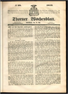 Thorner Wochenblatt 1852, No. 39
