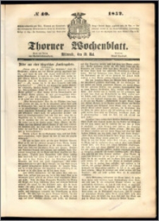 Thorner Wochenblatt 1852, No. 40