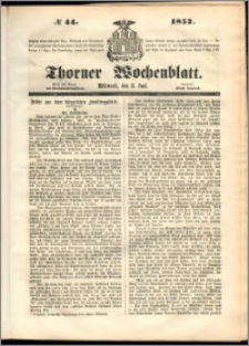 Thorner Wochenblatt 1852, No. 44