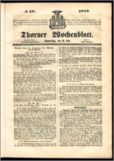 Thorner Wochenblatt 1852, No. 47