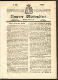 Thorner Wochenblatt 1852, No. 59