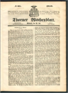 Thorner Wochenblatt 1852, No. 61