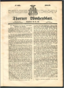 Thorner Wochenblatt 1852, No. 62