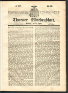 Thorner Wochenblatt 1852, No. 67