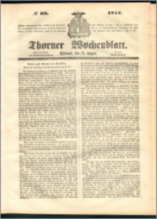 Thorner Wochenblatt 1852, No. 69