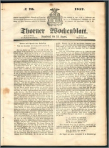 Thorner Wochenblatt 1852, No. 70
