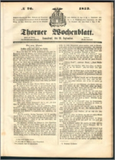 Thorner Wochenblatt 1852, No. 76