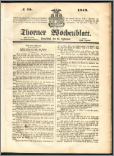 Thorner Wochenblatt 1852, No. 78