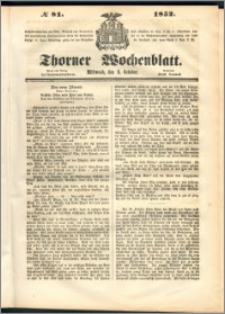 Thorner Wochenblatt 1852, No. 81
