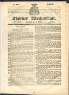 Thorner Wochenblatt 1852, No. 82