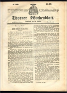 Thorner Wochenblatt 1852, No. 84