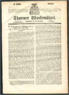 Thorner Wochenblatt 1852, No. 103 + Beilage
