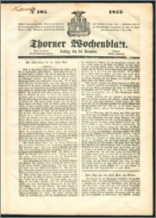 Thorner Wochenblatt 1852, No. 105