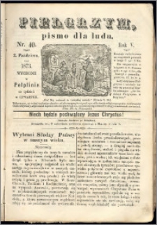 Pielgrzym, pismo religijne dla ludu 1873 nr 40