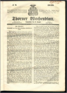 Thorner Wochenblatt 1853, No. 3