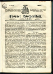 Thorner Wochenblatt 1853, No. 33 + Extra Beilage