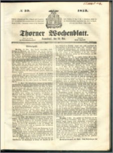 Thorner Wochenblatt 1853, No. 39