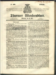 Thorner Wochenblatt 1853, No. 40