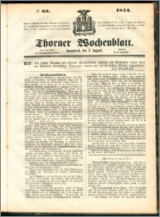Thorner Wochenblatt 1854, No. 63