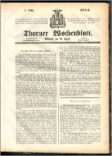 Thorner Wochenblatt 1854, No. 70