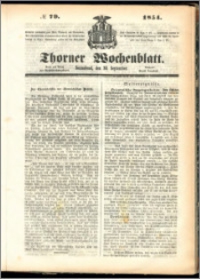 Thorner Wochenblatt 1854, No. 79