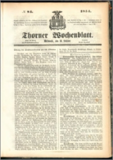 Thorner Wochenblatt 1854, No. 84