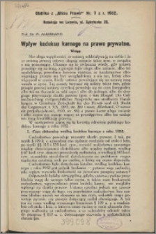 Wpływ kodeksu karnego na prawo prywatne