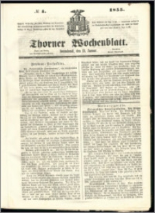 Thorner Wochenblatt 1855, No. 4
