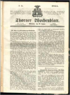 Thorner Wochenblatt 1855, No. 5