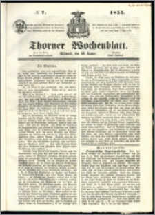 Thorner Wochenblatt 1855, No. 7