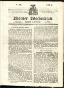 Thorner Wochenblatt 1855, No. 12