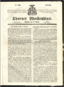 Thorner Wochenblatt 1855, No. 13