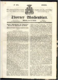 Thorner Wochenblatt 1855, No. 15