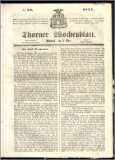Thorner Wochenblatt 1855, No. 19