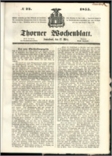 Thorner Wochenblatt 1855, No. 22 + Beilage