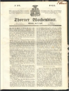 Thorner Wochenblatt 1855, No. 27