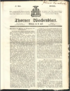 Thorner Wochenblatt 1855, No. 31