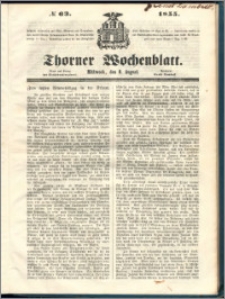 Thorner Wochenblatt 1855, No. 63
