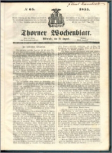 Thorner Wochenblatt 1855, No. 65