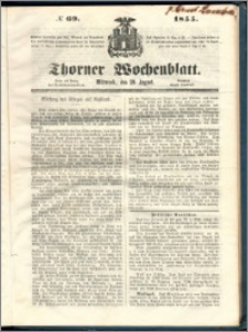 Thorner Wochenblatt 1855, No. 69