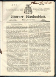 Thorner Wochenblatt 1855, No. 81 + Extra Beilage
