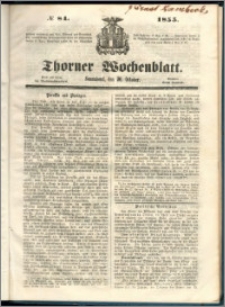 Thorner Wochenblatt 1855, No. 84