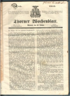 Thorner Wochenblatt 1855, No. 85 + Beilage