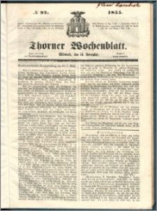 Thorner Wochenblatt 1855, No. 92