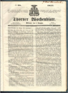 Thorner Wochenblatt 1855, No. 98 + Beilage