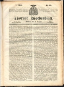 Thorner Wochenblatt 1855, No. 100 + Beilage