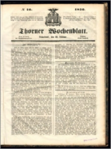Thorner Wochenblatt 1856, No. 16