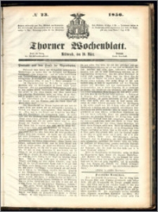 Thorner Wochenblatt 1856, No. 23 + Beilage