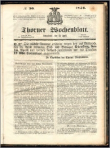 Thorner Wochenblatt 1856, No. 30